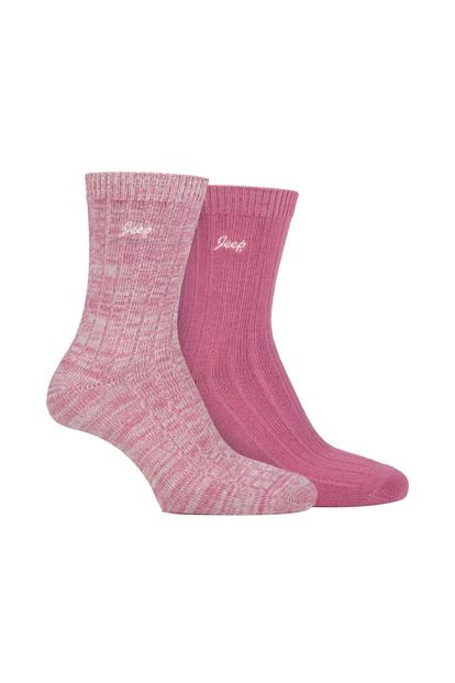 Pink 2 Pack Performance Polyester Boot Socks