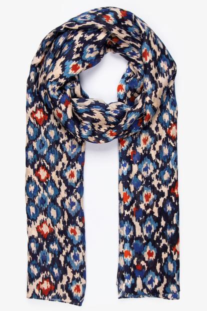 Pink Spotted Abstract Lightweight Scarf