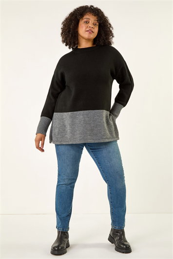 Curve Colour Block Knit Jumper 16239008