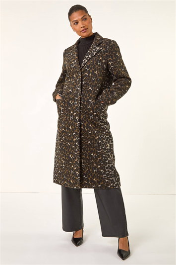Animal Print Formal Pocket Coat 12041114