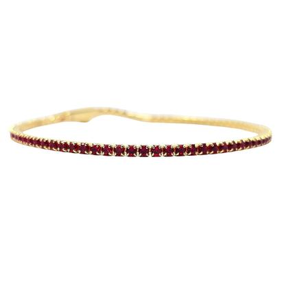 Metallic Garnet January Birthstone Dainty Tennis Bracelet