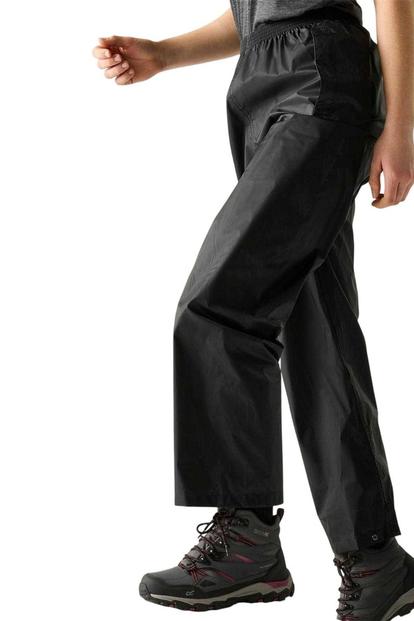 Black Waterproof Straight Leg Over Trousers