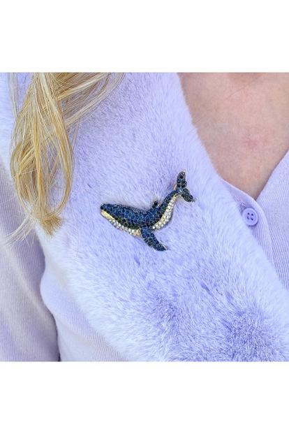 Blue Whale Brooch