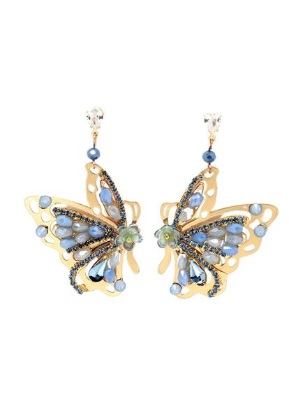 Blue Blue Butterfly Stud Earrings