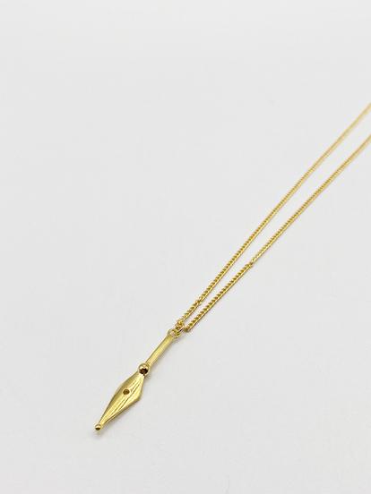 Metallic Gold Drop Down Arrow Necklace