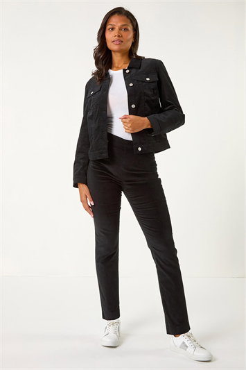 Corduroy Pocket Detail Stretch Jacket 15030408