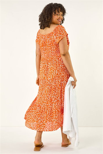 Curve Shirred Printed Dress 14721064