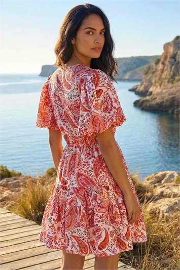 Dusk Paisley Print Embellished Dress 14716078