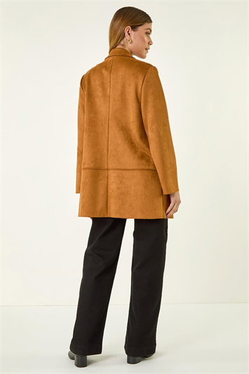 Faux Suede Longline Jacket 15046789