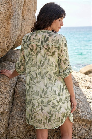 Floral Print Longline Blouse 10234434