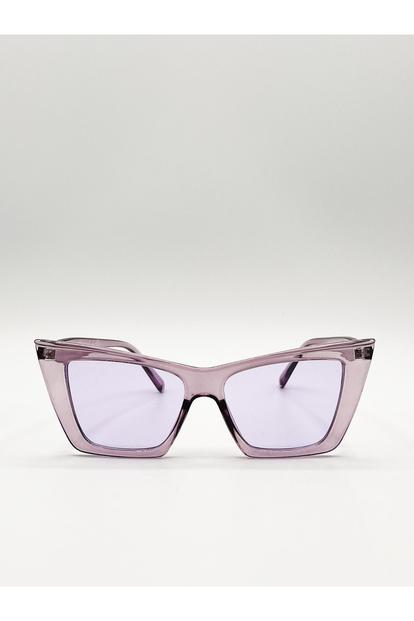Purple Purple Oversized Cateye Sunglasses