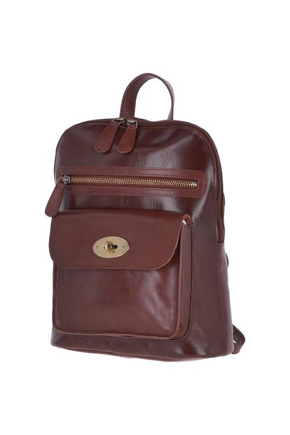Black 'Urbanx' Vegetable Tanned Real Leather Backpack