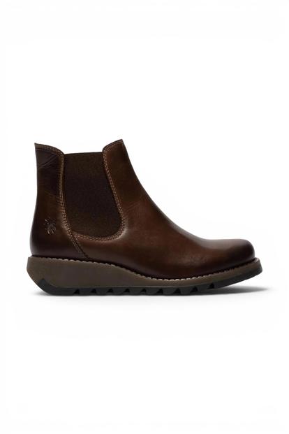 Brown Womens Casual Ankle Heel Boots -Salv195