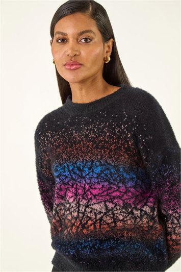 Black Gradient Knit Jumper