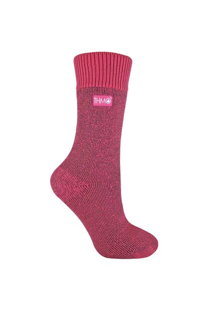 Purple Ladies Thick Winter Thermal Socks With Seamless Toe