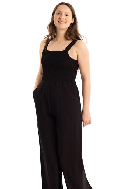 Black Cove Full Length Sleeveless Casual Jumpsuit
