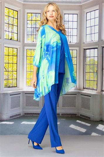 Julianna Printed Chiffon Overlay Top g9256rlb