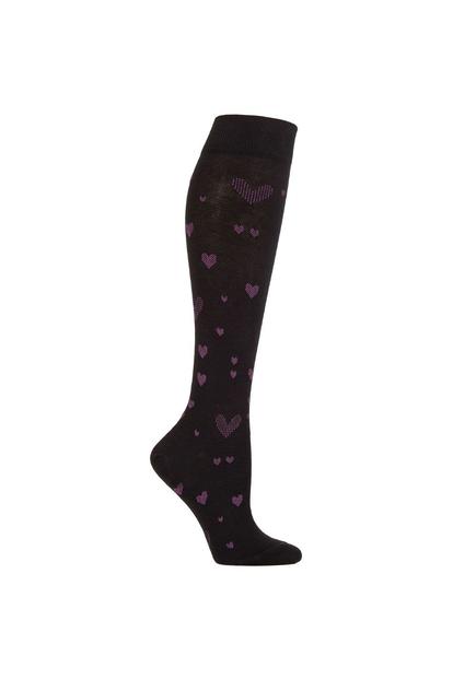 Black 18 Mmhg Compression Flight Socks