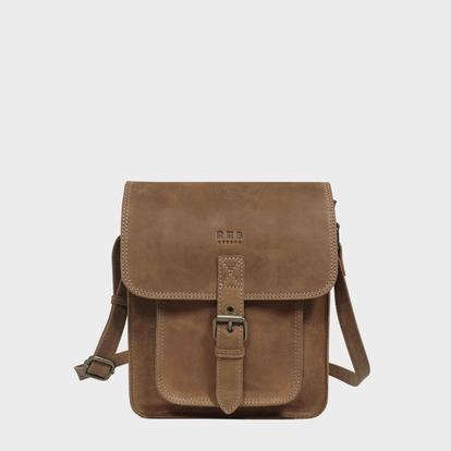 Purple 'Carolyn' Real Leather Ipad Tablet Crossbody Bag
