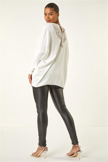 Lace Back V-Neck Jumper 16208738