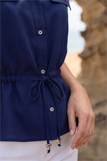 Safari Tie Waist Button Jacket 15056760