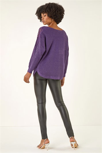 Shimmer Leaf Knit Jumper 16176276