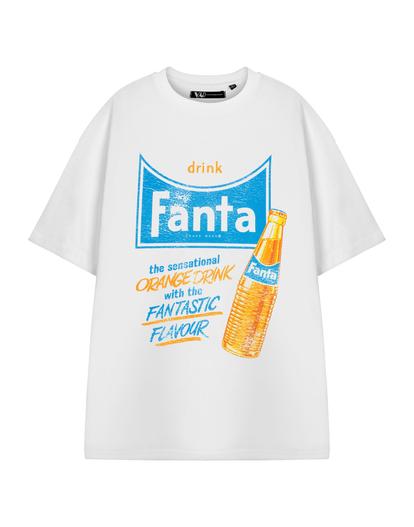 White Coca Cola Fanta Orange Drink X-Large T-Shirt