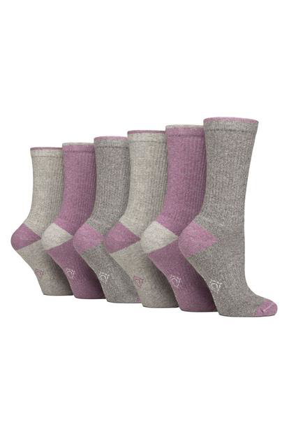 Black 6 Pairs Water Repellent Hiking Socks