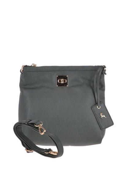 Black Small Two In One Leather Crossbody Bag & Shoulder Bag