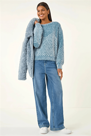 Abstract Stripe Knit Jumper 16320309