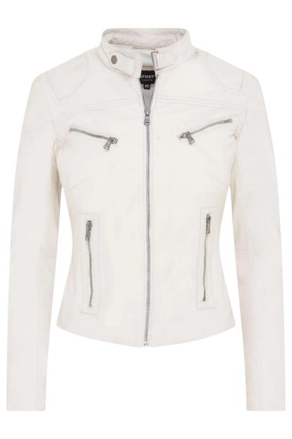 Slim-Fit Leather Biker Jacket-Maldon M000069034