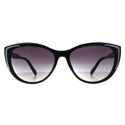 Black Cat Eye Shiny Black Smoke Grey Gradient Go00006