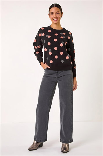 Spot Print Knitted Jumper 16166808