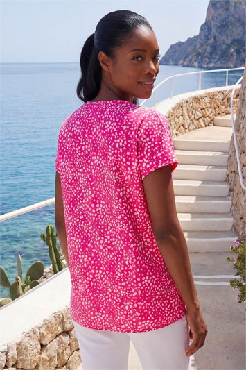 Pink Angel Frill Sleeve T-shirt | Roman UK