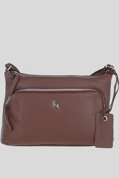 Pink 'Bristol' Real Leather Crossbody Bag