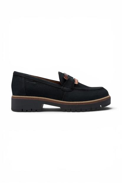 Black Suede Leather Loafer Casual Shoes