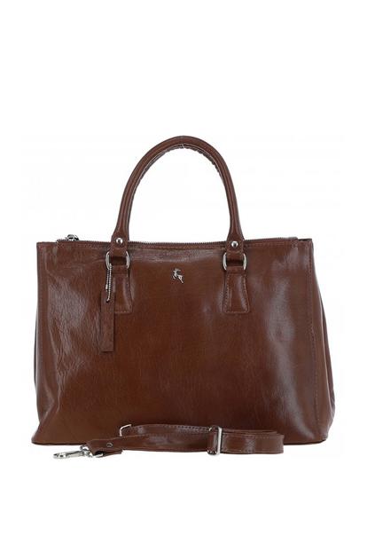 Green 'Lucido Tesoro' Three Section Real Leather Bag