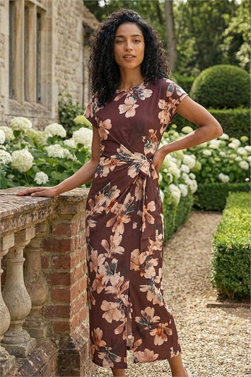 Floral Twist Stretch Dress 14794114