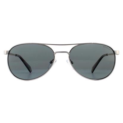 Grey Aviator Ruthenium Grey Polarized Sunglasses
