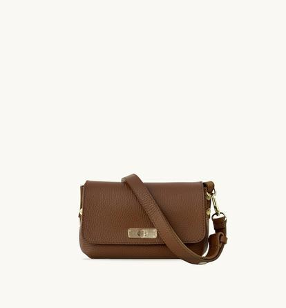 Brown The Maisie Mini Tan Leather Bag