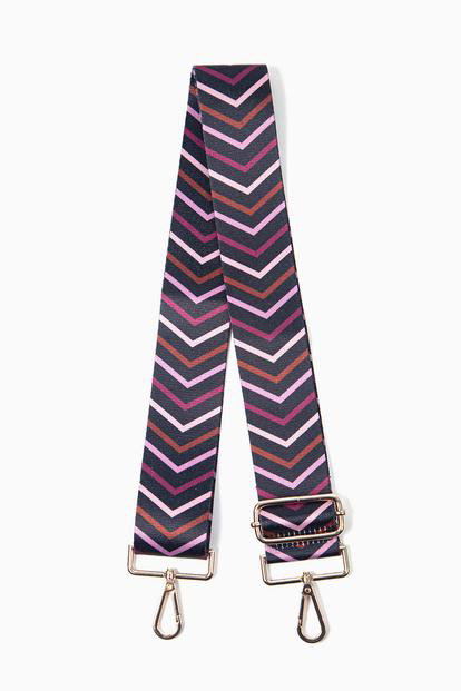 Black Chevron Print Wide Bag Strap