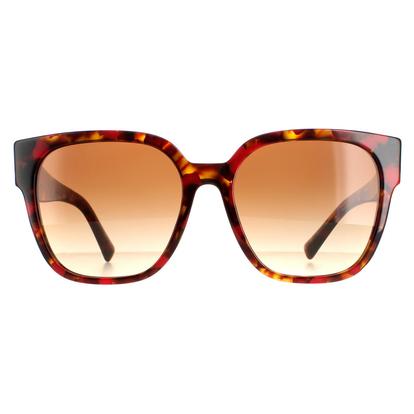 Brown Square Red Havana Brown Gradient Va4111 Sunglasses