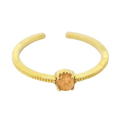 Metallic Citrine One Size Fits All November Birthstone Ring