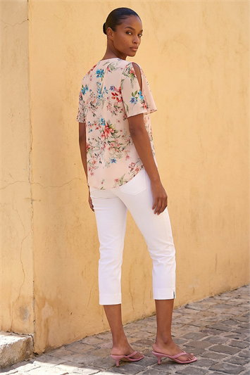 Floral Angel Sleeve Top 20214146