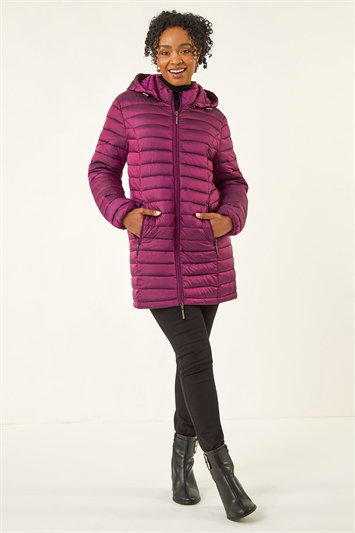Petite Quilted Longline Puffer Coat 12027751
