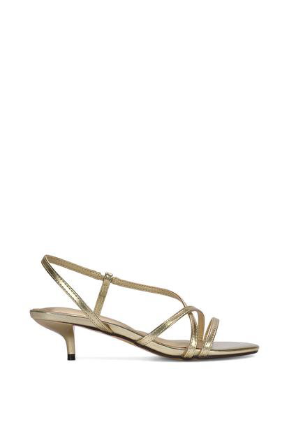 Black 'Kayla' Slip On Strappy Slingback Kitten Heeled Sandals