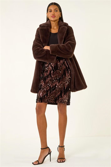 Embellished Velvet Stretch Skirt 17068019
