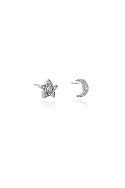 Metallic Cachet London Lunar Star Silver Earrings