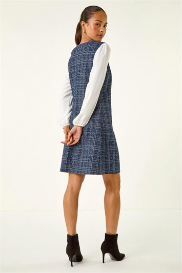 Petite Boucle Contrast Sleeve Dress 14793560