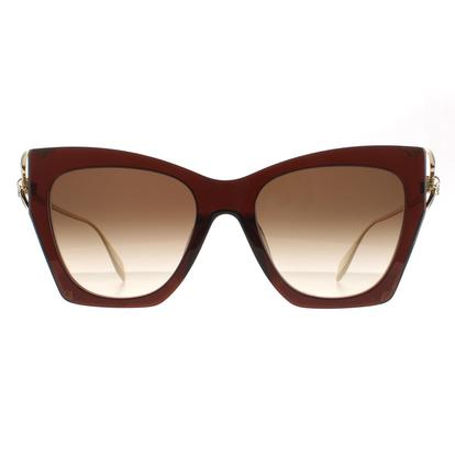 Brown Alexander Mcqueen Cat Eye Womens Brown Gold Brown Gradient Am0375s
